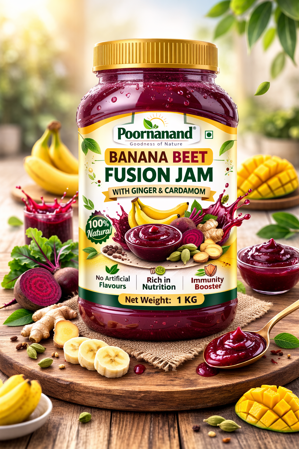 Poornanand Banana Beet Fusion Jam