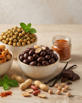 POORNANAND® Chocolate Coated Cashews & Nuts Rich Chocolate. Premium Crunch.